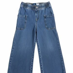 Old Navy Girl 5T Kids Blue Jeans Wide Leg Trendy Cute Comfy
